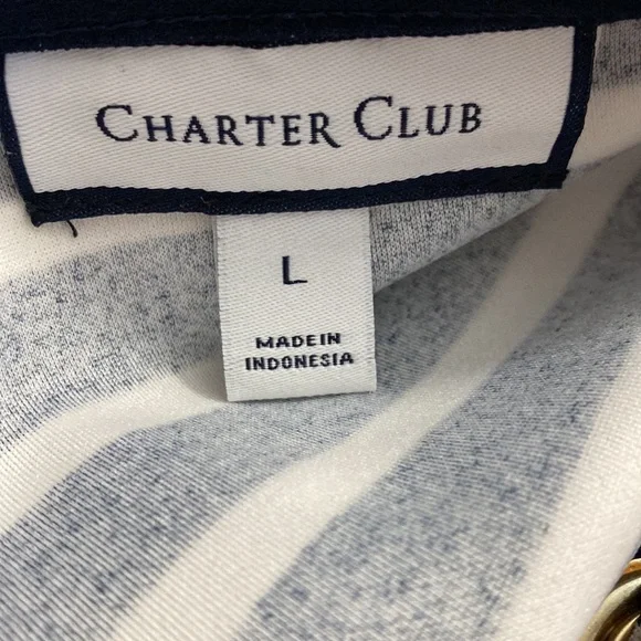 Charter Club | Striped bell sleeve Top - Picture 10 of 16